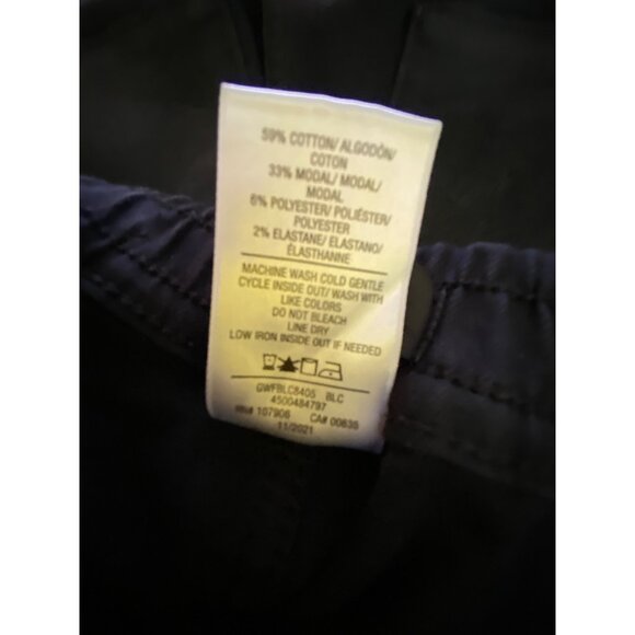 Hudson Black Jogger Pants Coated‎ Leather Like Finish Medium Jeans Punk Rock Y2K - Picture 6 of 7